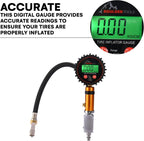 Tire Pressure Gauge with Inflator - Digital Tire Pressure Gauge, 0-250 PSI Heavy Duty Tire Inflator Gauge with Air Chuck Lock & Bleed Valve, Air Compressor Accessories