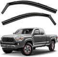 Window Deflectors Smoke Tinted In-Channel Side Window Vent Visor Deflectors Rain Guards Compatible with Toyota Tacoma 2016-2023 Access Cab/Double Cab - 2pcs. GW0083