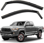 Window Deflectors Smoke Tinted In-Channel Side Window Vent Visor Deflectors Rain Guards Compatible with Toyota Tacoma 2016-2023 Access Cab/Double Cab - 2pcs. GW0083