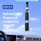 Car Air Freshener Hanging Diffuser –Fresh Woody Scent – 1 Pendant & 5 Refill Sticks – Long Lasting Fragrance – Up to 5 Months – Car Odor Eliminator – Suitable for Car & Home – Car Accessories
