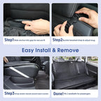 ALLANSING Upgraded 900D Heavy Duty Dog Back Bench Seat Cover, Car Seat Protector, Seatbelt & Armrest Compatible, Waterproof & Non‑Slip for Dogs & Kids, Fits Compact Cars and SUVs
