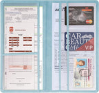 Car Accessories Registration and Insurance Holder,Leather Essential Card Magnetic Shut Vehicle Glove Box Organizer Case for Auto Driver License Document Truck Motorcycle Boat Men Women-Blue