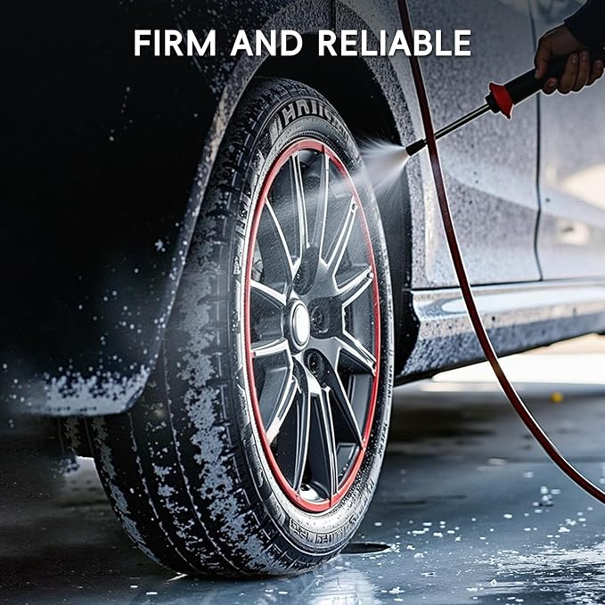 Black 18" Rim Protector, Aluminium Alloy Wheel Protection Ring, Wheel Rim Protector Strips for Curb Rash Prevention, Universal Wheel Accessories for Cars, Trucks, SUVs & Tesla All Models, 4PCS