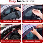 KPY Rain Guards Fit for 1992-2006 Ford E150 E250 E350 E450 E550 Super Duty, in-Channel Window Visors Vent Wind Deflectors 2PC, Truck Accessories for 1992-2006 Ford Econoline Vans