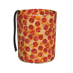 Car Garbage Bag Pizza Pepperoni Mini Car Trash Bin Portable Collapsible Waterproof Rubbish Bag for Car Accessories Back Front Seat Cup Holder