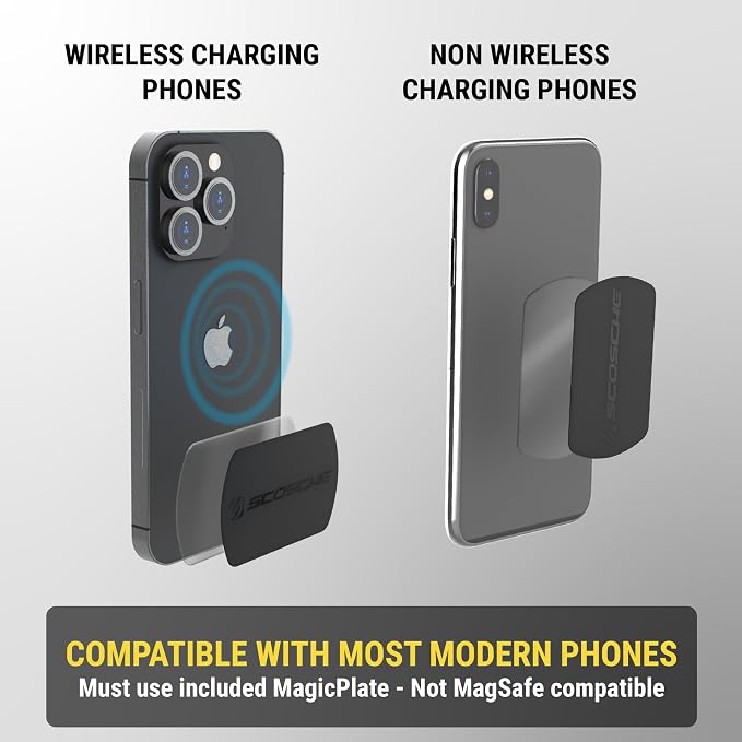 MAGWSM-2PXCES0 MagicMount Magnetic Suction Cup Phone Mount for Car Windshield/Dashboard, 360° Adjustable Magnet Head, Universal Phone Holder Compatible With iPhone, Samsung & More (Pack of 2)