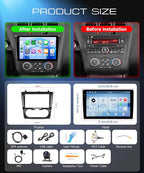Android Car Radio for Nissan Altima 2008-2012 with Wireless CarPlay Android Auto, 4G+128G 9 Inch Touchscreen Car Stereo Mirror Link GPS Navigation WiFi Bluetooth FM RDS EQ SWC Backup Camera