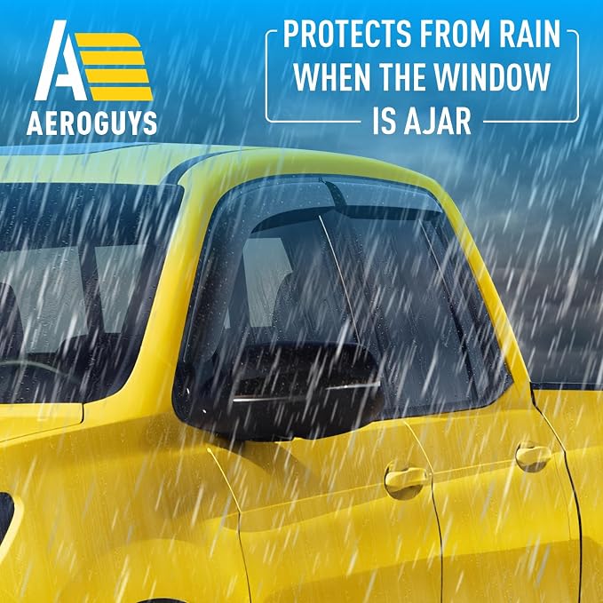Extra Durable Window Deflectors Tape-On Window Visors Rain Guards Fit for Honda Ridgeline 2017-2026, Sun Visors, Wind Vent for Shades, Exterior Car Accessories - 4pcs. AG0945