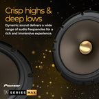 A-Series MAX TS-A683FH 6” x 8' 2-Way Speakers (Pair) – 370W Max, Balanced Sound + Smooth Treble, Enhanced Bass, Great Stock Replacement
