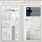 Registration and Insurance Card Holder - Car Organizer - White | Vehicle Glove Box Document Organizer, Auto Essential Paperwork Holder for Contact Information Cards, Interior Car Accessories