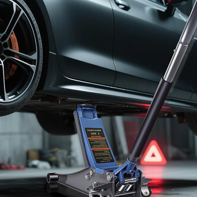 3 Ton（6600lbs） Hydraulic Floor Jack, Lifting Range 2.87"-19.69",Heavy Duty Low Profile Jack with Dual Piston Quick Lift Pump, Heavy Duty Steel Floor Jack for Cars, SUVs and Trucks