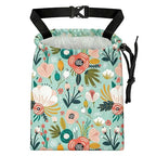 Bohemian Flowers Car Trash Bag - Waterproof Car Trash Bag Hanging Leakproof Car Garbage Bag - Washable Reusable Trash Bag For Car Interior Hanging Organizer Storage Vehicle Travelling Camping