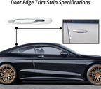 4PCS Car Door Edge Guards,Anti-Scratch Car Door Protector Trim Strip with Self Adhesive for Car Decor,Universal Exterior Car Accessories Door Guards for Cars Trucks SUVs (White)