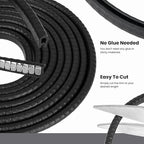 Plastic Edge Trim Black Small, Fits Edge 1/16 to 1/8 Inch, Length 5 Feet (1.55 Meter)