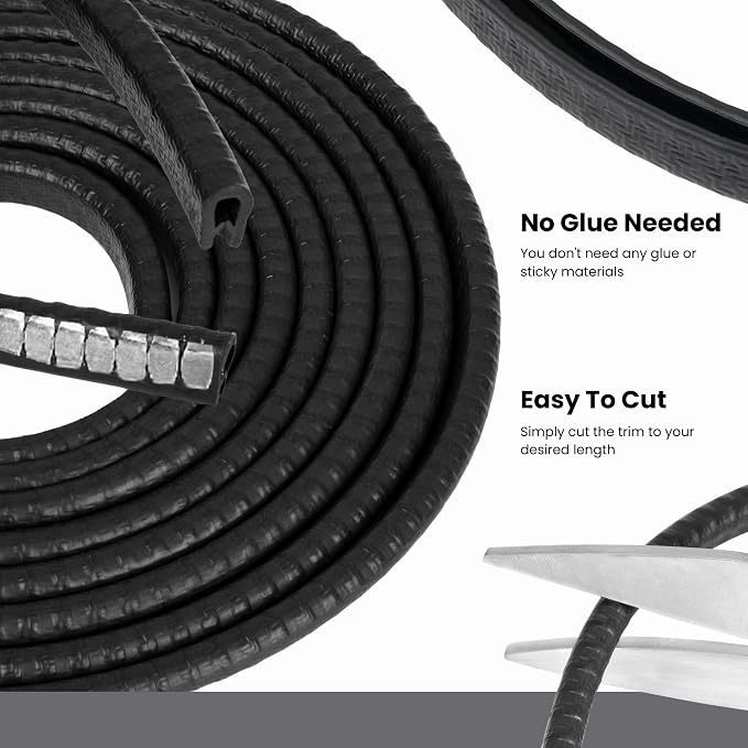Edge Trim Black Small, Fits 1/16" (30 Feet)