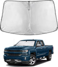 Windshield Sunshade Compatible for Chevrolet Silverado/GMC Sierra 1500 2000 3500 2014-2019, Sun Visor for Front Windshield & Window Sun Shade Cover, UV Heat Blocker & Protector,Car Accessories