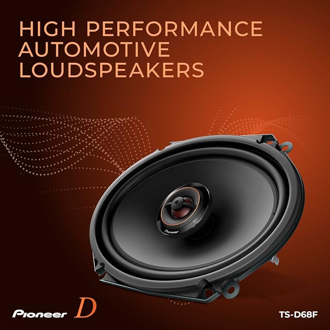 D-Series TS-D68F 6” x 8” 2-Way Speakers (Pair) – 280W Max, Balanced Sound + Smooth Treble, Ideal Factory Upgrade, Add an Amplifier for Even Better Performance