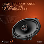 D-Series TS-D68F 6” x 8” 2-Way Speakers (Pair) – 280W Max, Balanced Sound + Smooth Treble, Ideal Factory Upgrade, Add an Amplifier for Even Better Performance