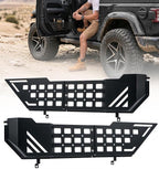 Metal Front Door Pocket Storage Compatible with Jeep Wrangler JL JLU 4XE 2018-2026 Gladiator JT 2020-2026, Side Doors Insert Panels Replaced Pockets Organizer Accessories - 2PCS