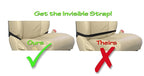 Luxury Clean-Edge Kick Mat - Tapered Design Seat Back Protector and Seat Cover with Invisible Strap and Stiff Edging (1 Mat)