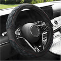 Car Steering Wheel Cover, 15 Inches Non-Slip Leather Steering Wheel Protector, Universal Soft Cover Mats for Car Truck SUV, Interior Car Accessories (Black)