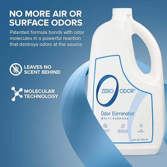 Multi-Purpose Odor Eliminator, Air and Surface Odor Remover for Home, Bathroom, Kitchen, and Closet, Refill, 64 oz, 2-Pack