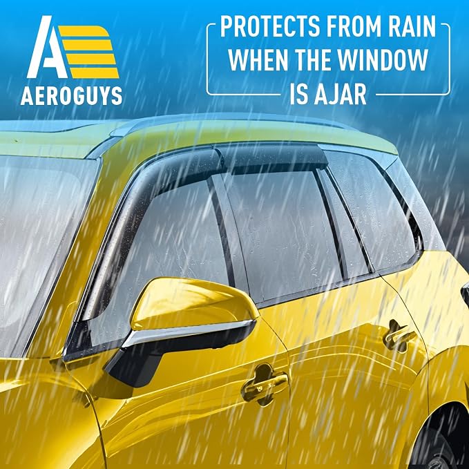 Extra Durable Window Deflectors Tape-On Window Visors Rain Guards Fit for Lexus TX 2024-2026, Sun Visors, Wind Vent for Shades, Exterior Car Accessories - 4pcs. AG0756