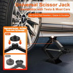 Car Jack Kit for Tesla Model 3/S/X/Y – 2.5 Ton Scissor Jack with Tesla Jack Pads & Tesla Tire Repair Kit for Spare Tire Changing and Repair Tools