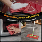 Red Shop Towels 100 Pack, Reusable Microfiber Cleaning Cloth Bulk, Multipurpose Microfiber Towels for Cars, House and Kitchen, Highly Absorbent Cleaning Rags 11.5 x 11.5 inch
