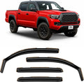 Voron Glass in-Channel Extra Durable Rain Guards for Toyota Tacoma 2016-2023 Double Cab, Window Deflectors, Vent Window Visors, 4 Pieces - 200839