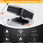 Portable Car Heater & Defroster – 12V 200W Fast Heating and Cooling Fan | Plug In Cigarette Lighter Windshield Defogger,with 360° Rotatable Portable Car Heaters for Vehicle, Car, SUV & RV