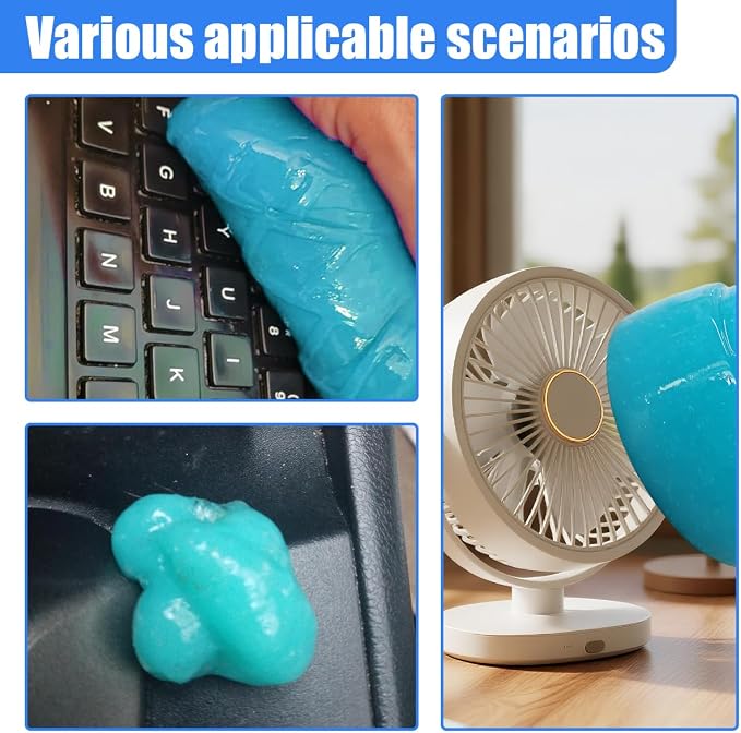 Car Cleaning Gel, Reusable Car Air Vent Cleaner Slime, Auto Dashboard Dust Cleaning Putty, Multifunctional Vehicle Interior Detailing Supplies for Keyboard, Laptop (1PC)