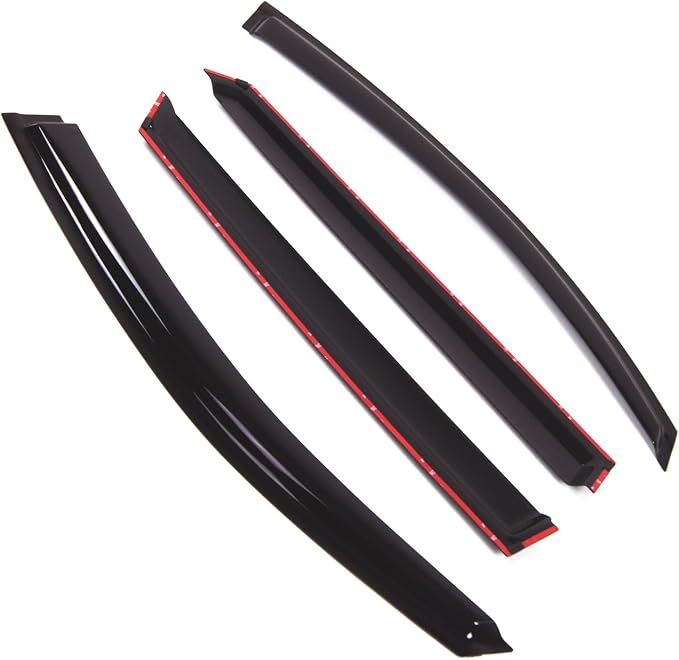 Outside Mount Window Vent Visors Rain Guards Compatible with Subaru Legacy Hatchback 2015-2016 | Side Window Wind Deflectors Rain Shields | Smoke Tinted, 4 Pcs Set, DGWV-845