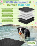 Back Seat Extender for Dogs, Dog Car Seat Cover with Detachable Hard Bottom Holds 440 LB, 600D Heavy Dog Seat Cover with Seatbelt, 100% Waterproof Backseat Extender for Sedan SUV Truck