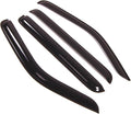 WD2-123 Dark Smoke 4 Pcs Set Window Visor (Outside Mount) Deflector Rain Guard Compatible with 2007-2011 Dodge Nitro