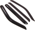 WD2-123 Dark Smoke 4 Pcs Set Window Visor (Outside Mount) Deflector Rain Guard Compatible with 2007-2011 Dodge Nitro