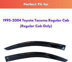 KPY Rain Guards Fit for 1995-2004 Toyota Tacoma Regular Cab, Out-Channel Window Visors Vent Wind Deflectors 2PC, Truck Accessories for 95-04 Tacoma (Single Cab Only)