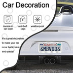 Polka Dots License Plate Frames，Polka dots Car Accessories for Women and Men ，Cute License Plate，Aluminum License Plate Frame Fits Standard US Vehicles Size 12.2 x 6 Inch (White-Polka dots)