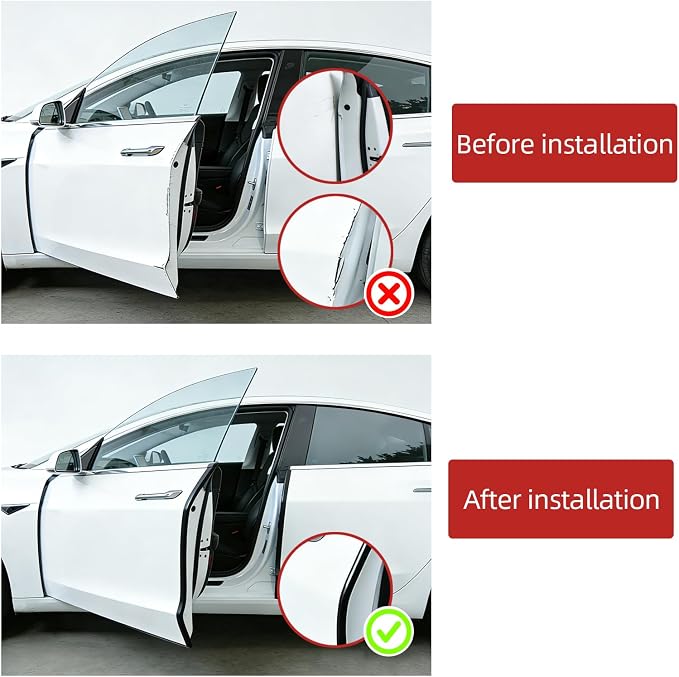 Self-Adhesive Car Door Edge Guards - U Channel Rubber Edge Trim for Metal Edge Protection, Fits Most Car Doors, Hatches, Lockers & Panels, 5Ft