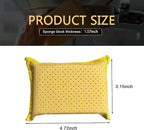 Windshield Cleaning Sponge Block, Double-Sided Microporous Defogger for Car Window Glass, Washable Super Absorbent Anti-Scratch Suede Sponge, Portable Cleaning Tool for Most Cars (Yellow)