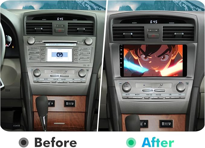 9 Inch IPS Touchscreen Android 12 Car Stereo for Toyota Camry 2006-2011 with Wireless CarPlay & Android Auto 2+32GB Car Radio, Support GPS, WiFi 6, Bluetooth,5.4, FM Radio, Backup Camera, SWC