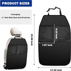 2PCS Back Seat Cover for Kids,Anti-Slip Design Kick Mats Back Seats Protector with 2 Storage Mesh Pockets for Cars,Easy-to-Clean Backs of Seats Protector for Kids Feet Car Seat