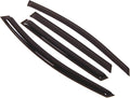 WD2-010 Dark Smoke 4 Pcs Set Window Visor (Outside Mount) Deflector Rain Guard Compatible with 2008-2017 Buick Enclave