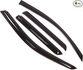 Outside Mount Window Vent Visors Rain Guards Compatible with Chevrolet Trailblazer 2002-2009 | Side Window Wind Deflectors Rain Shields | Smoke Tinted, 4 Pcs Set, DGWV-084