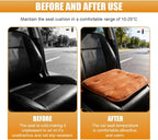 Car Seat Cushion, Breathable Soft Auto Front Seats Protector Pad for Comfortable Driving, Warm Vehicle Interior Driver Seat Non-Slip Decorative Accessory for Most Cars(Orange)