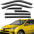 Extra Durable Window Deflectors Tape-On Window Visors Rain Guards Fit for Toyota RAV4 2013-2018, Sun Visors, Wind Vent for Shades, Exterior Car Accessories - 6pcs. AG0245