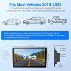 9 Inch Android Car Stereo Double Din, Wireless CarPlay & Android Auto, Universal Touch Screen Car Stereo with WiFi 6, Bluetooth, GPS, Backup Camera, 4+64GB, FM/AM Radio