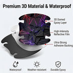 3D Texture Car Door Handle Protector ，Anti-Scratch Waterproof Paint Protection Film, Car Door Bowl Guard Sticker，Universal Vehicle Exterior Decoration Accessories (Red - B)