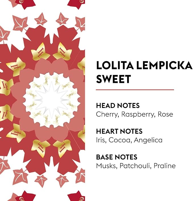 Car Diffuser Refill Set, Lolita Lempicka Sweet | Cherry Raspberry Praline Notes, 2 Ceramic Inserts, Fits Vent Clips, 4-Week Diffusion, Made in France