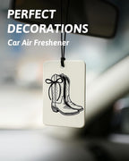 Black Coquette Western Car Air Freshener 4 Pcs, Howdy Long Live Cowgirls Disco Ball Hanging Air Freshener for Cars Closet Drawer Books, Girly Western Car Accessories Mirror Decor for Women